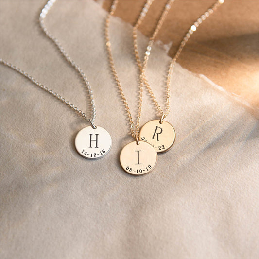 Lettering pendant necklace