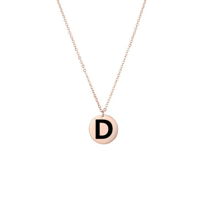 Lettering pendant necklace