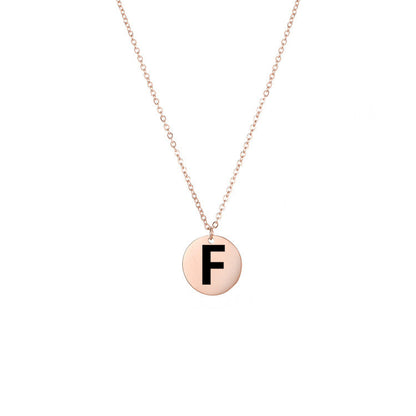 Lettering pendant necklace