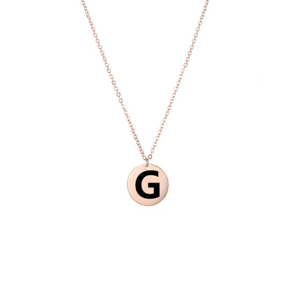 Lettering pendant necklace