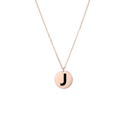 Lettering pendant necklace