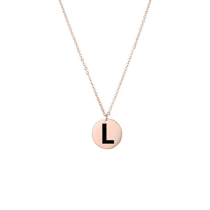 Lettering pendant necklace