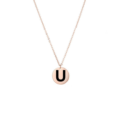 Lettering pendant necklace